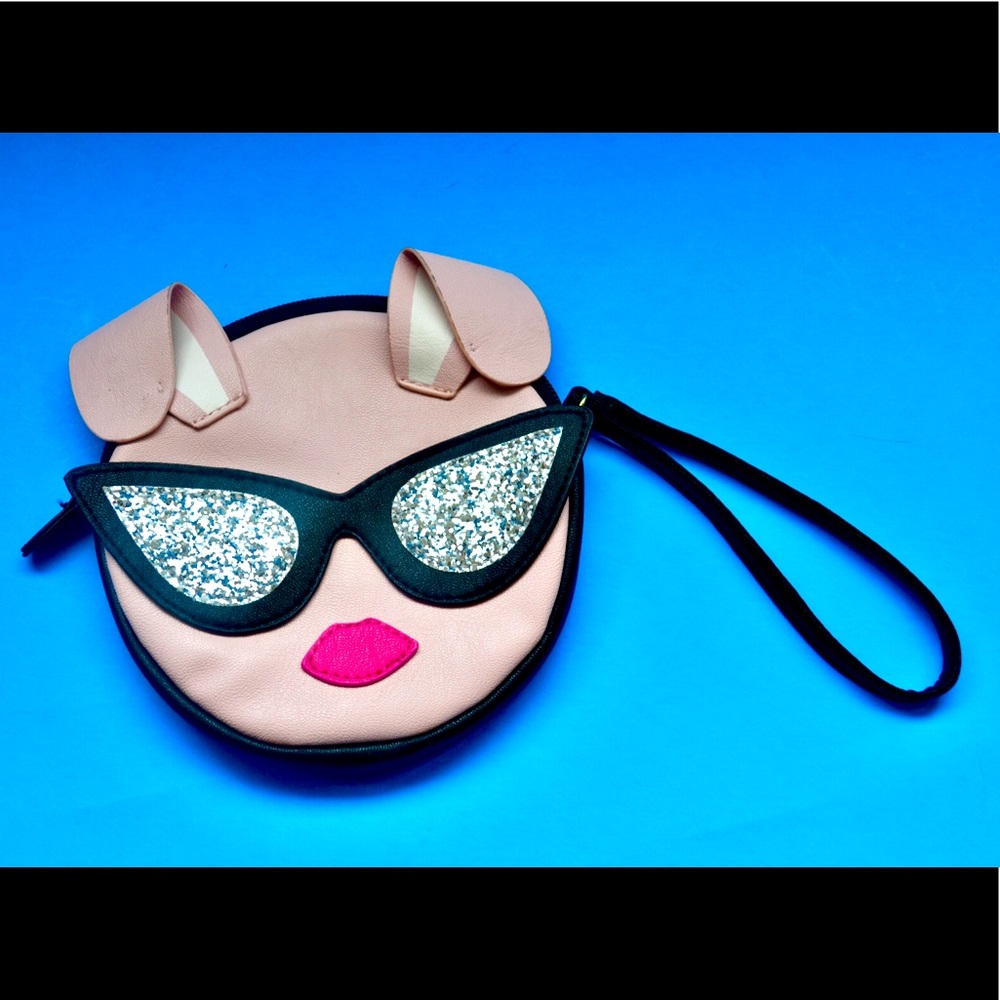 Betsey Johnson Pink Bunny Rabbit Wristlet Purse